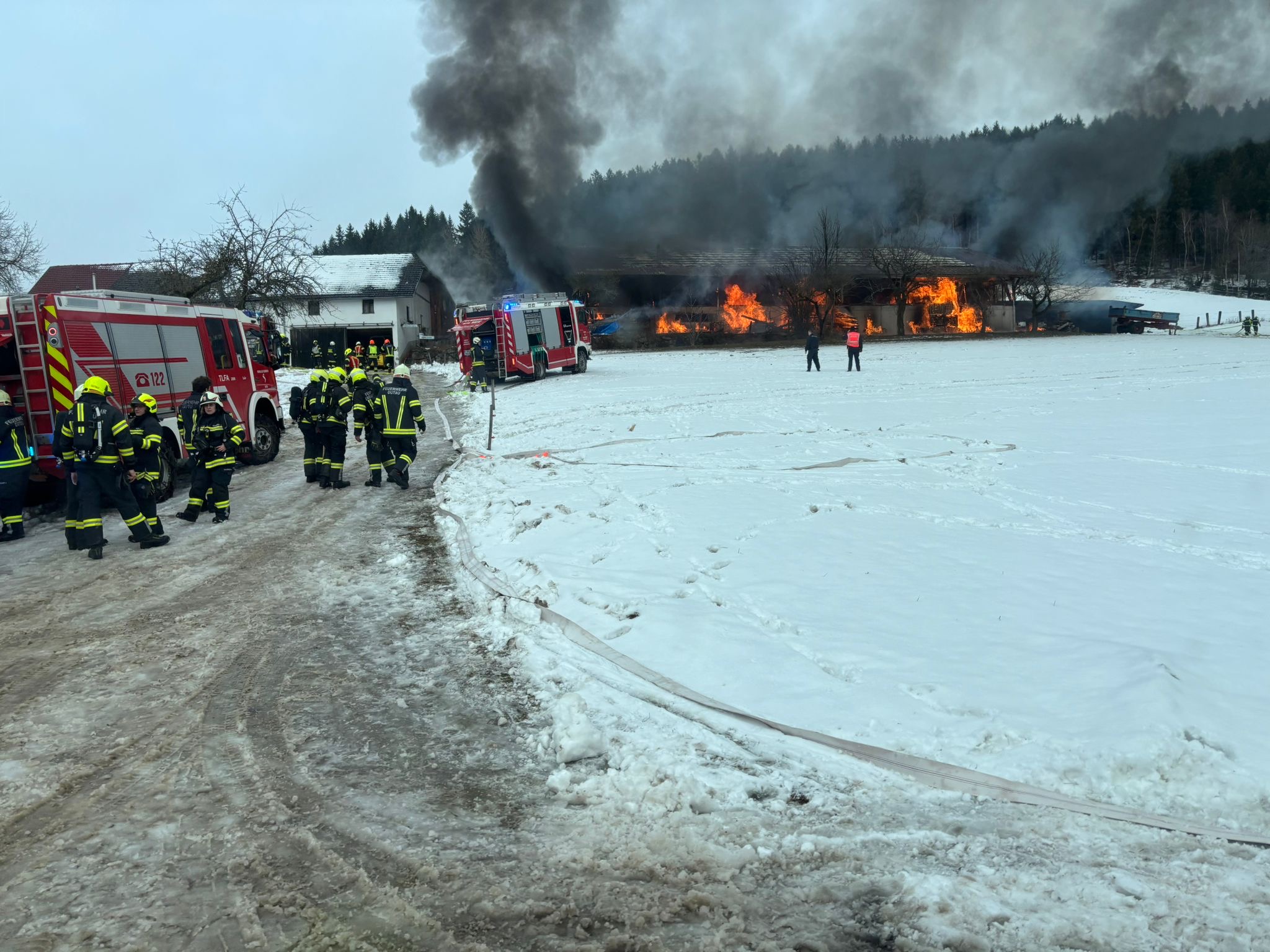 Brand landwirtschaftliches Objekt